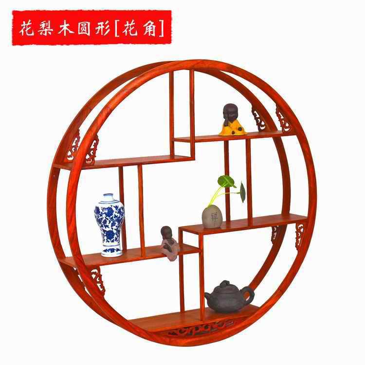实木挂墙博古架中式壁挂式多宝阁一米以上茶壶架古董古玩展示架子