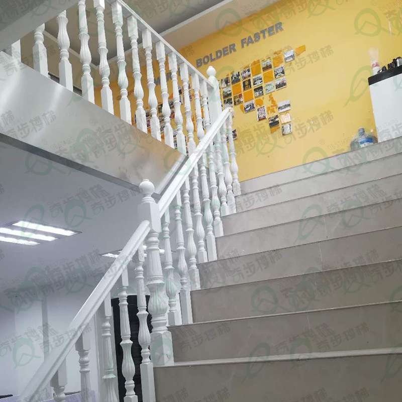 奇步楼梯欧式实木立柱护栏橡胶木成品烤漆栏杆M9款48*48*950小柱