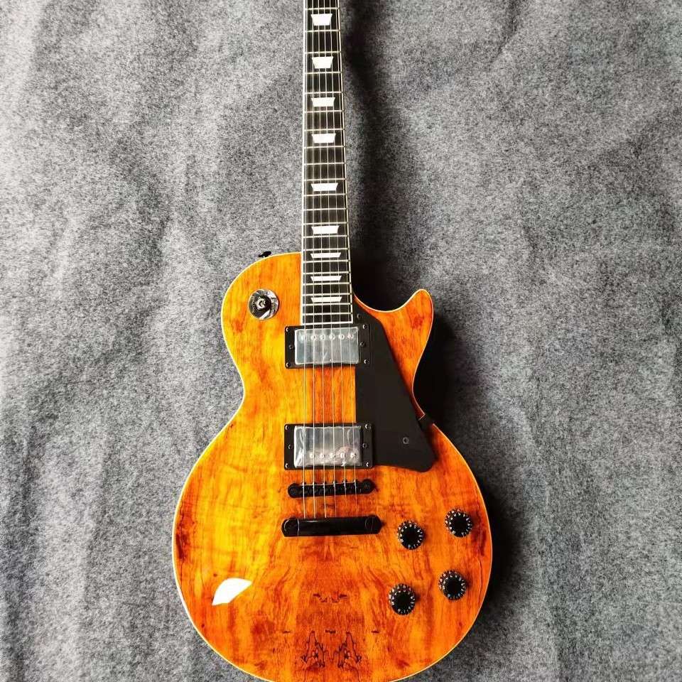 专业乐器工厂奥古曼+朽木贴面实木电吉他 L-G9-P2 电吉他