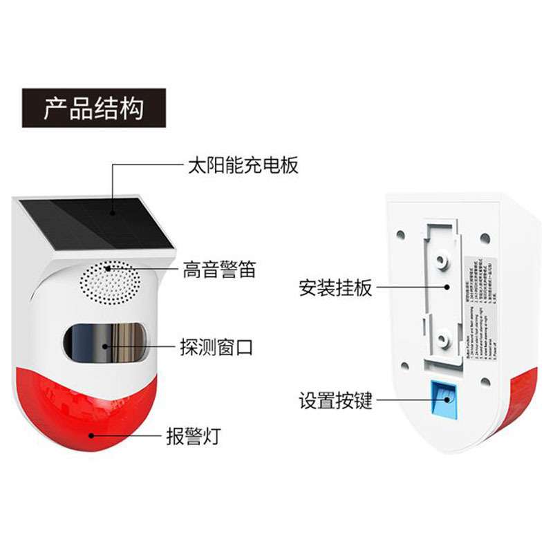 极瞬-挖机盲区报警器大货车叉车倒车雷达太阳能语音播报器红外监