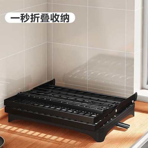 厨房碗碟置物架家用多功能放碗架X型碗筷架收纳可折叠碗盘沥水架