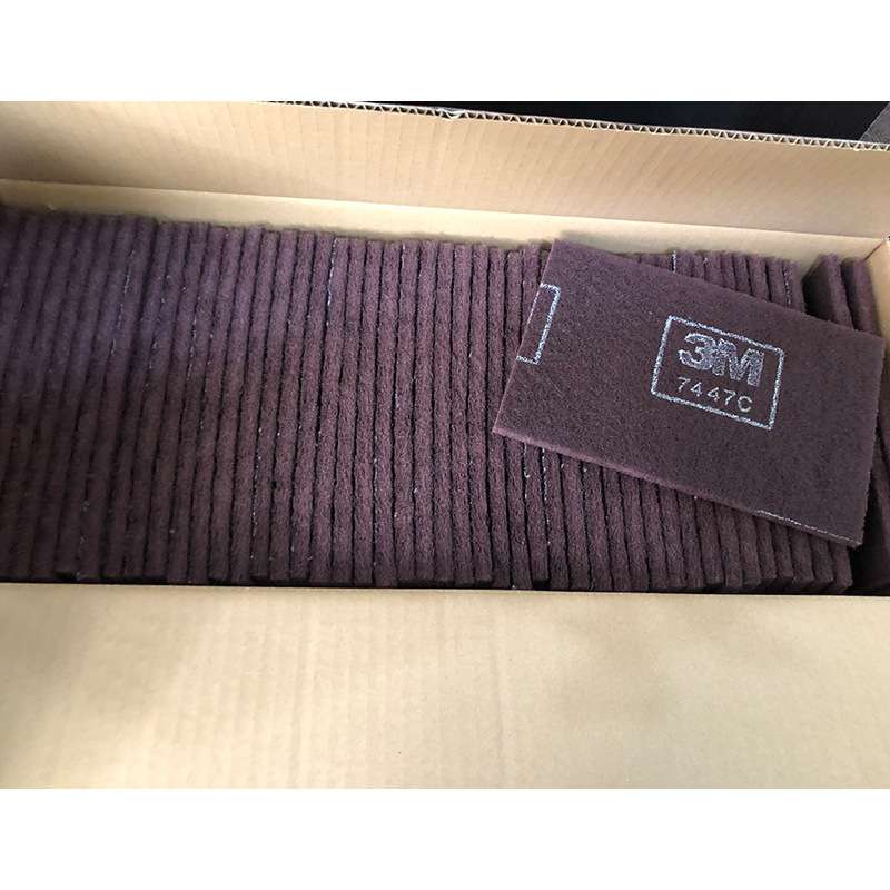 3M百洁布7447C工业不锈钢去锈拉丝洗碗布抛光去毛刺不掉毛专用