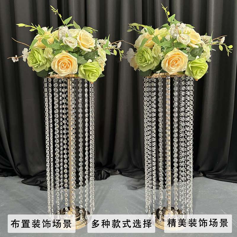 欧式路引水晶婚礼婚庆场地场景布置道具活动结婚精美装饰水晶管