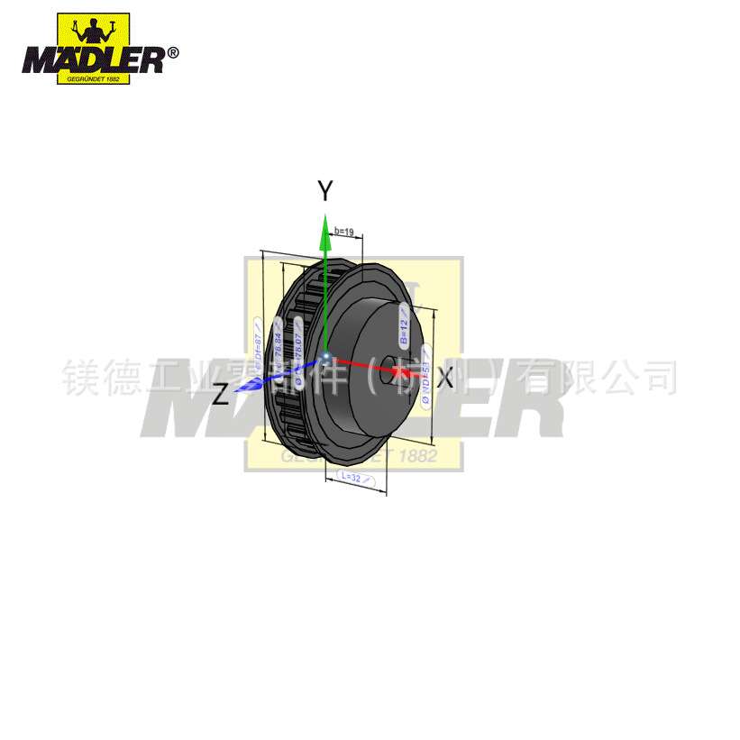 Maedler L 050~075 型同步带轮