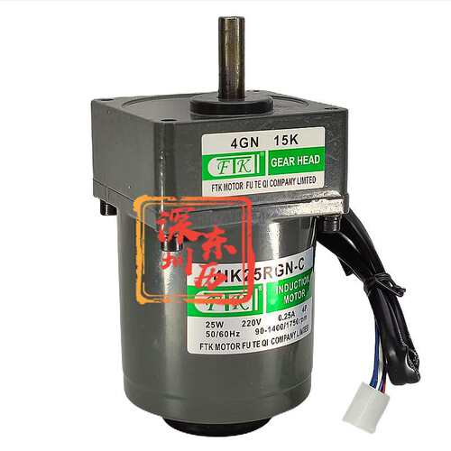FTK调速电机4IK25RGN-C减速机4GN15K单相GEAR HEAD马达220V 25W