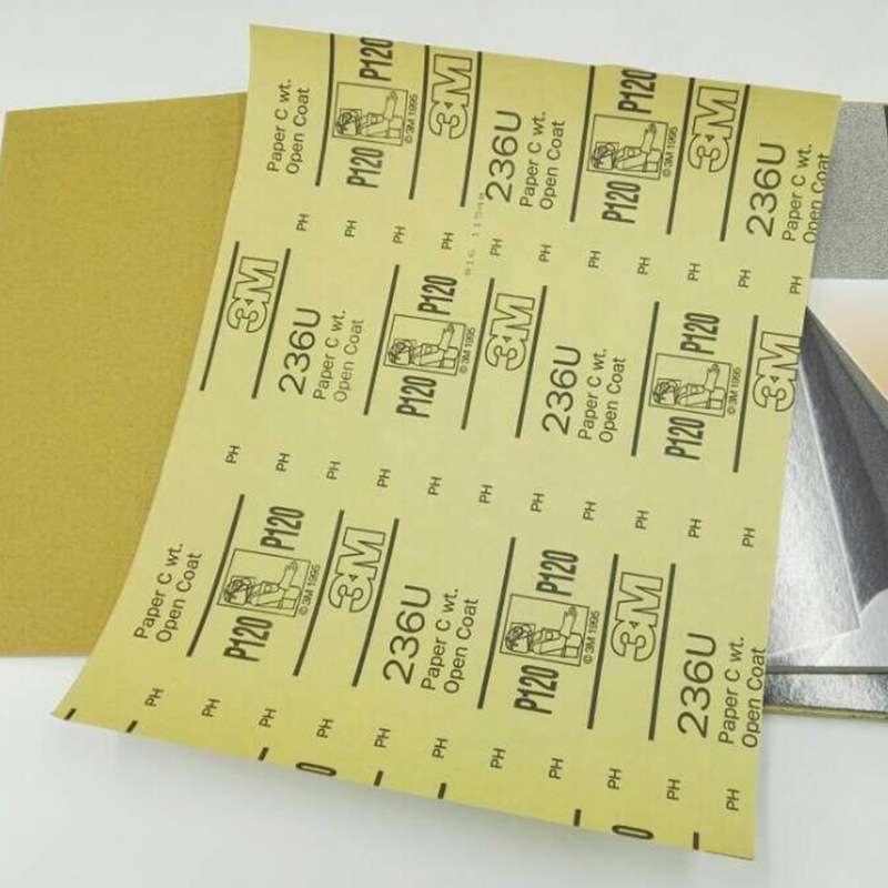 现货 3M 236U干磨砂纸 黄色背绒背胶干磨砂纸 漆面金属抛光打