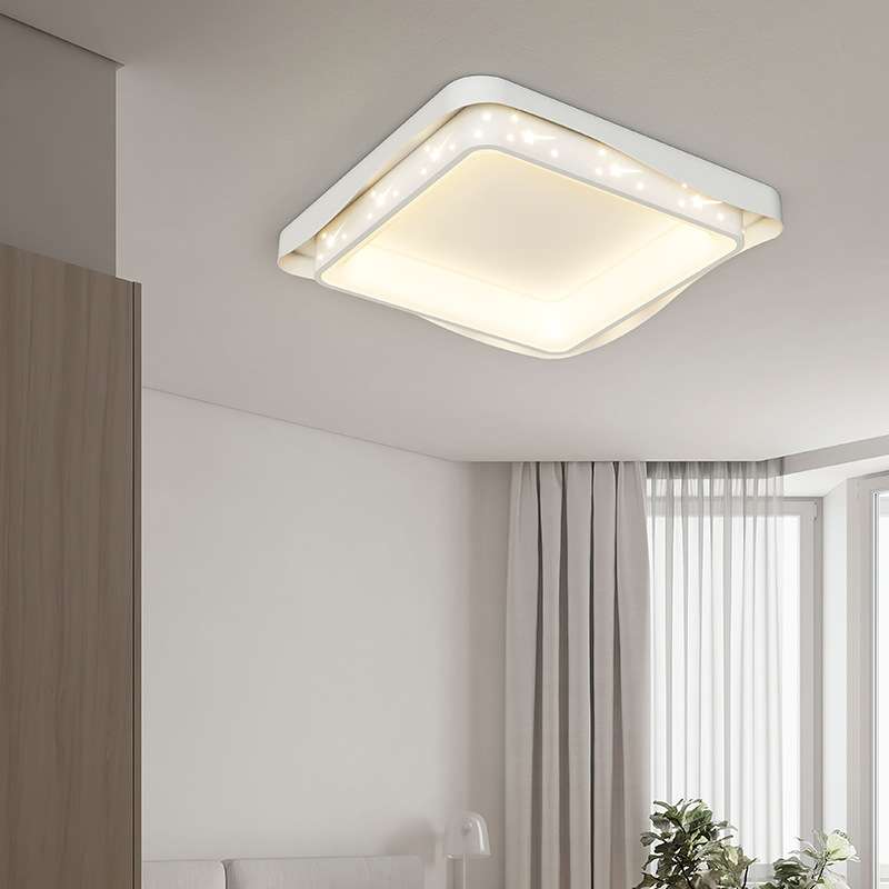 极简波浪奶油风客厅灯卧室灯具现代简约创意星空led大厅吸顶灯具