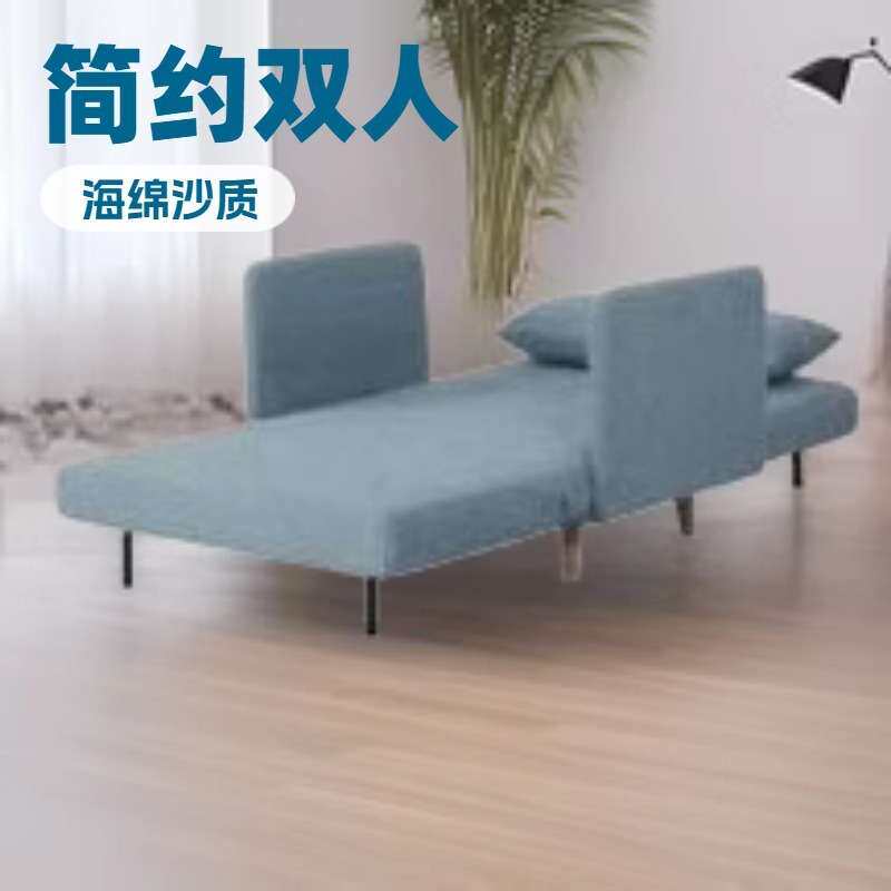 现代简约折叠沙发布艺可折叠客厅沙发床小户型轻奢棉麻小沙发厂家