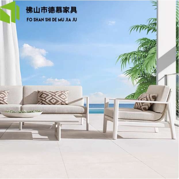 户外休闲藤椅沙发室外花园酒店别墅庭院露台防水防晒酒店家具沙发
