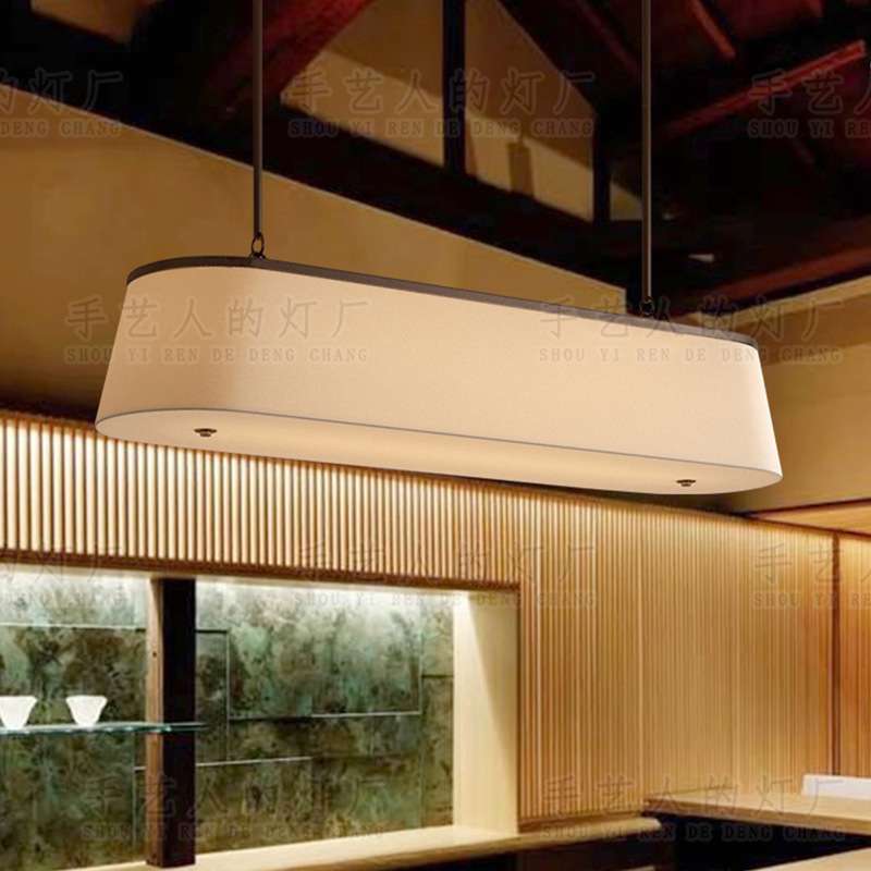 新中式中国风禅意餐厅茶室创意餐饮饭店吧台收银长方形书房吊灯具