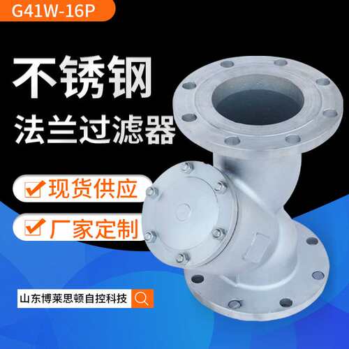 济南供应工业法兰过滤器 不锈钢法兰过滤器 G41W-16P