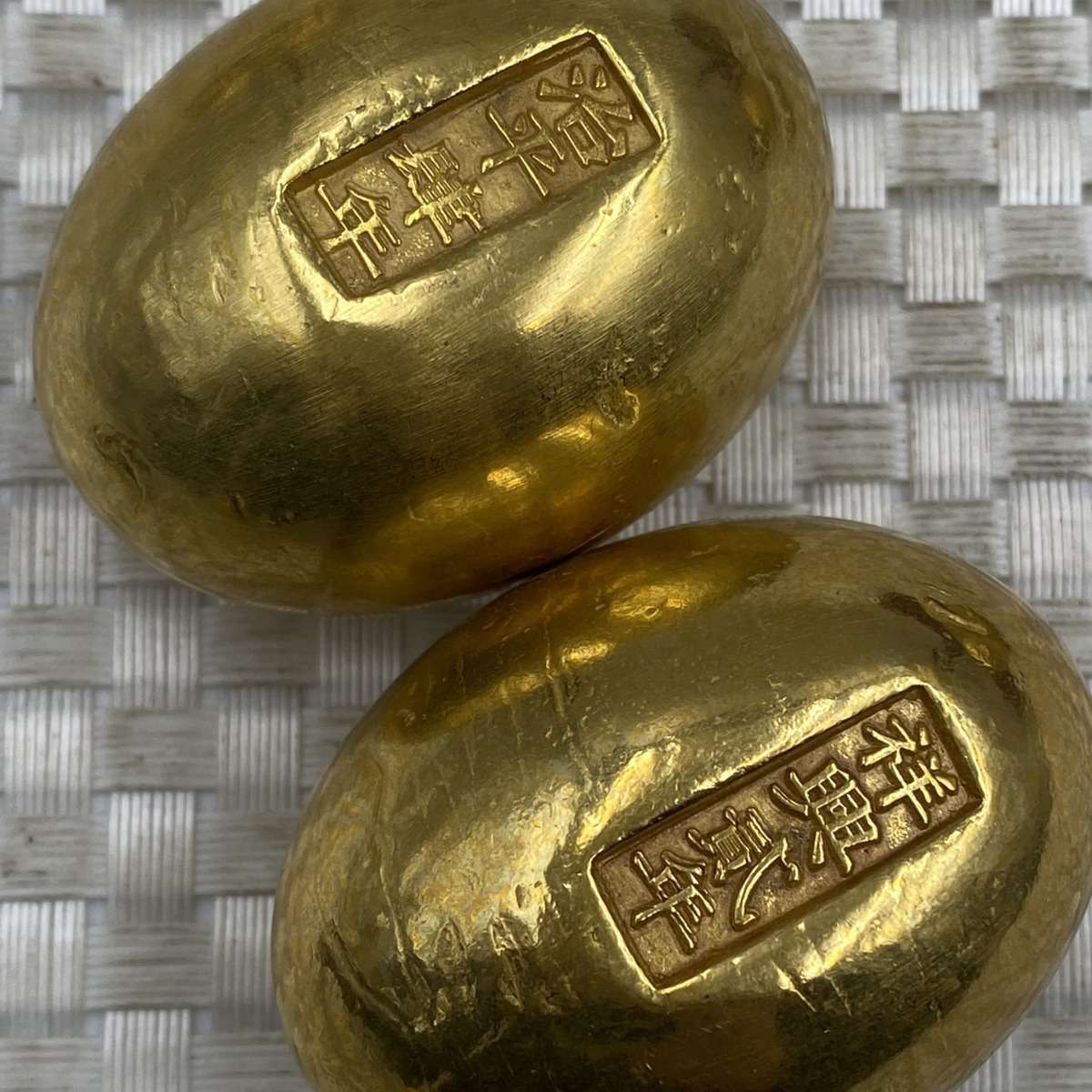 厂家供应金锭元宝大明大元大宋鎏金金蛋饰品家居摆件