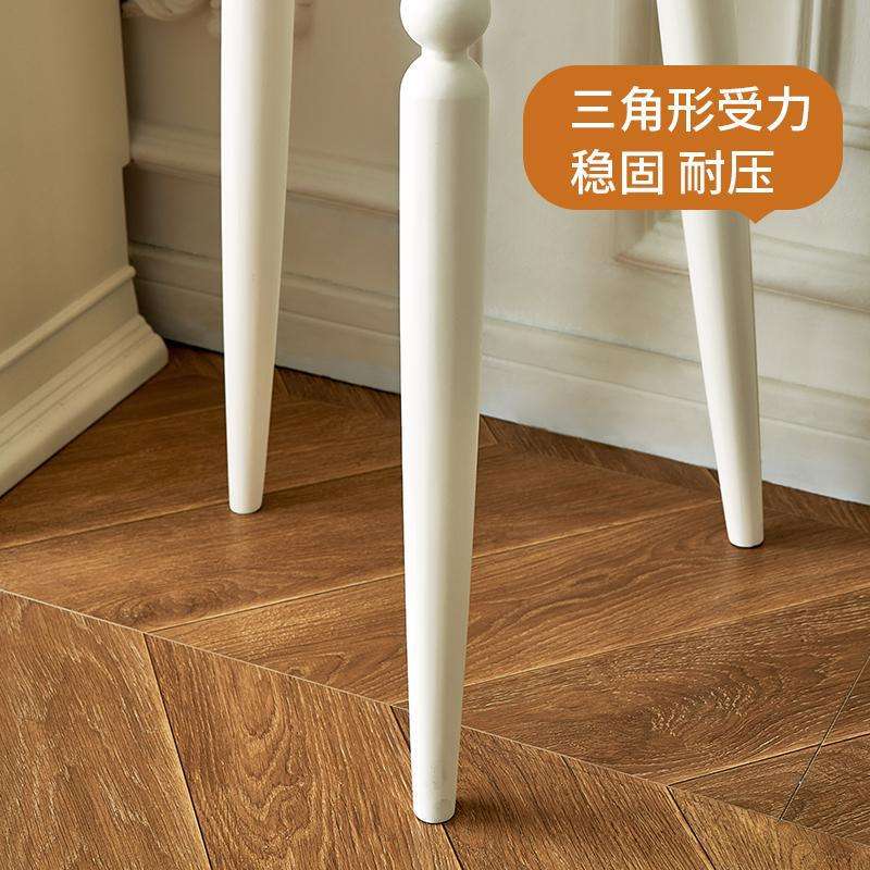 奶油风白色全实木花架子客厅落地式置物架阳台摆件架室内花盆支架