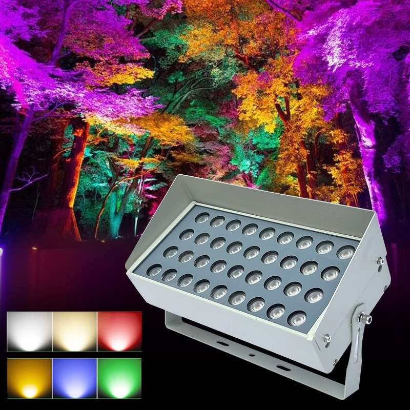 led投光灯户外防水洗墙灯绿光照树灯黄光园林绿化外墙景观投射灯