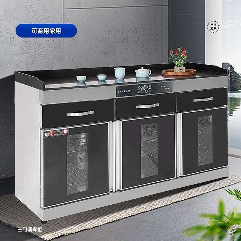 商用消毒柜双开门餐饮店饭店家用大理石台面消毒柜碗筷配餐柜图片