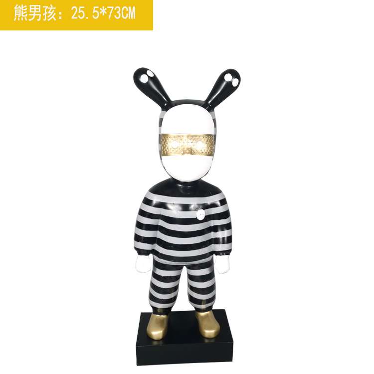 吹泡泡粉裙小女孩摆件雕塑轻奢样板房酒店大堂装饰品公仔摆设