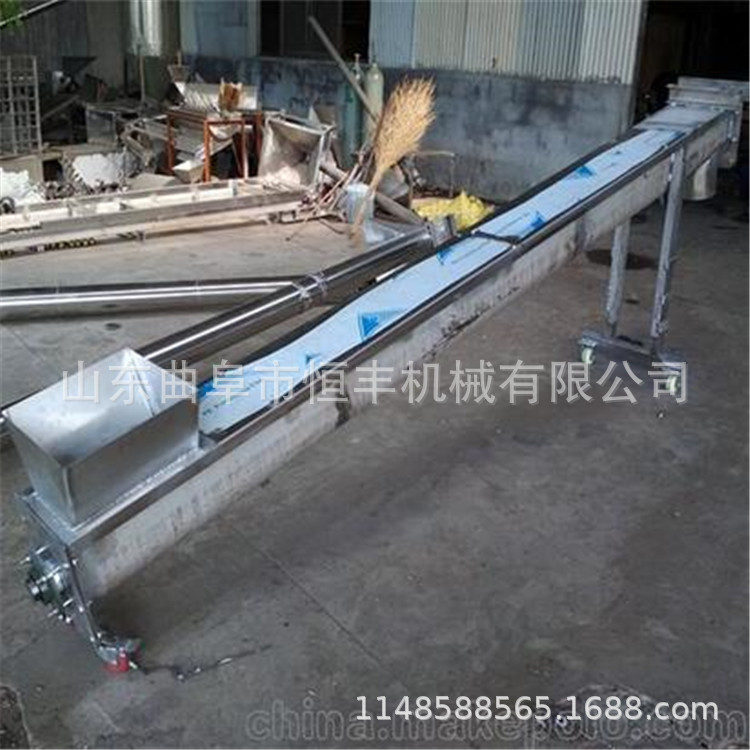 济南 粉料盐不锈钢提升机 4米长散粉渣提升机 U型无轴螺旋输送机