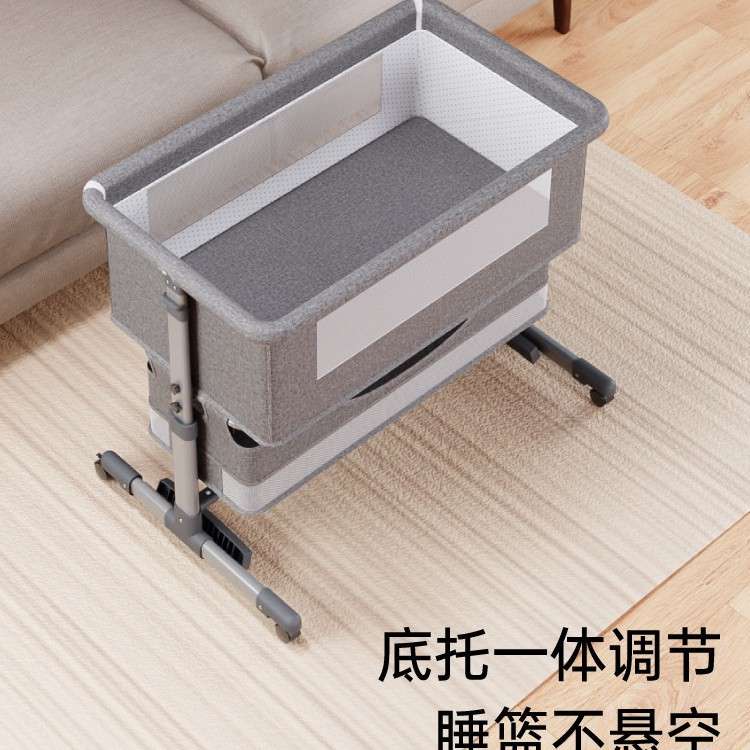 婴儿床新生儿床拼接大床宝宝摇床儿童床摇篮床多功能移动可折叠床