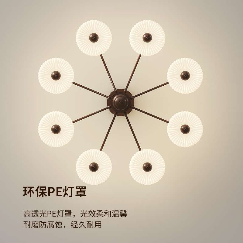 复古法式中古风客厅吊灯卧室书房美式2025新款全光谱护眼大厅灯具
