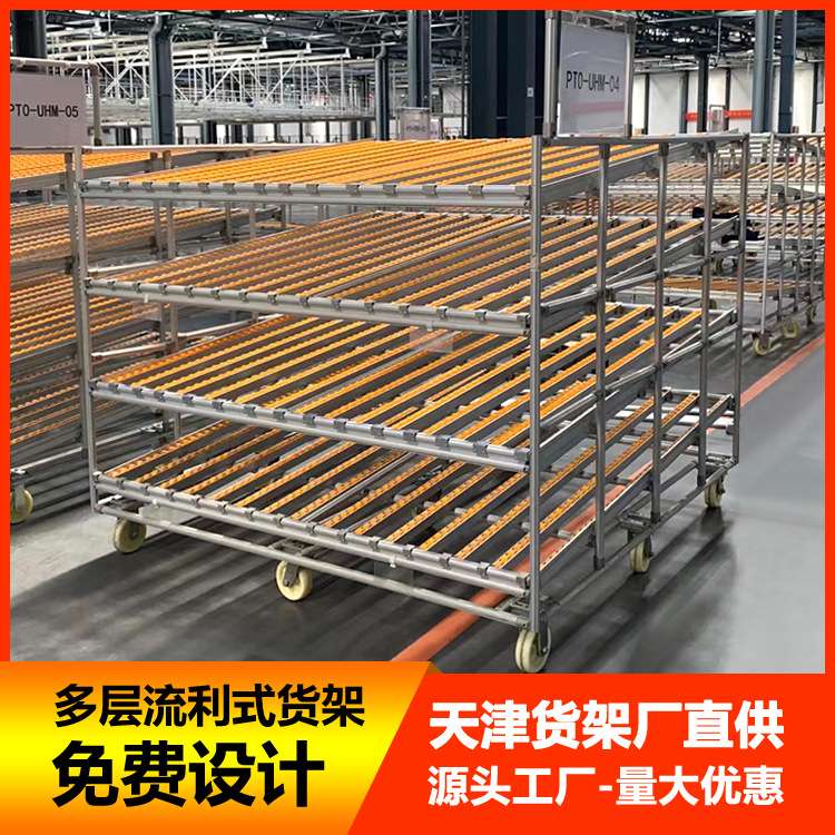 流利式仓储货架铝合金线棒货架精益管货架车流水线货架置物架