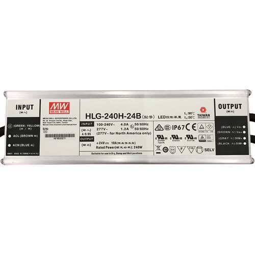 明纬电源 HLG-240H-42A   240WLED高架照明电源