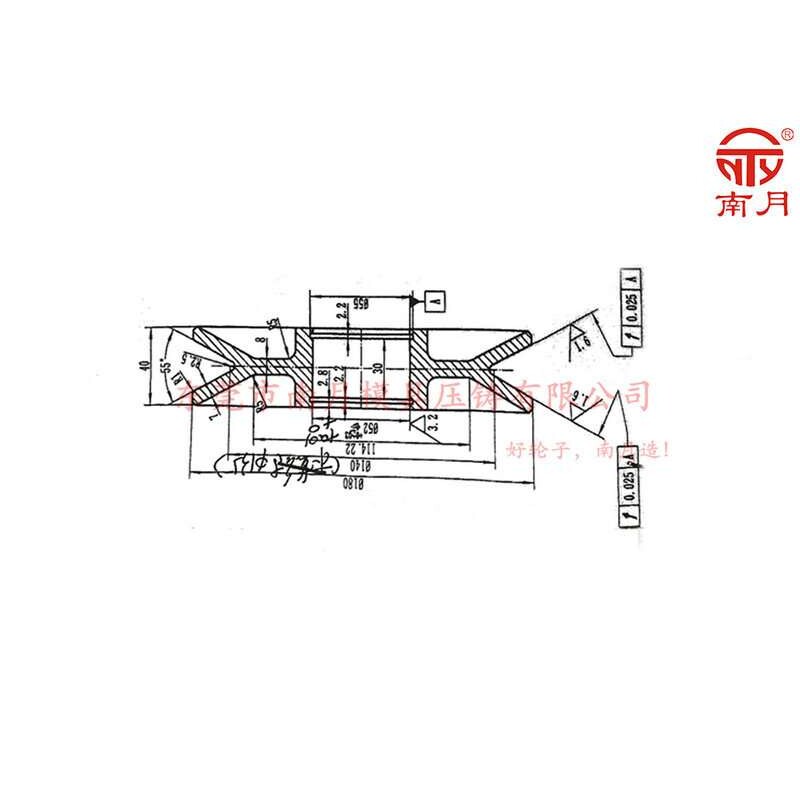 厂家Φ180x40mm导轮 合金导轮 沟槽喷瓷轮可供应