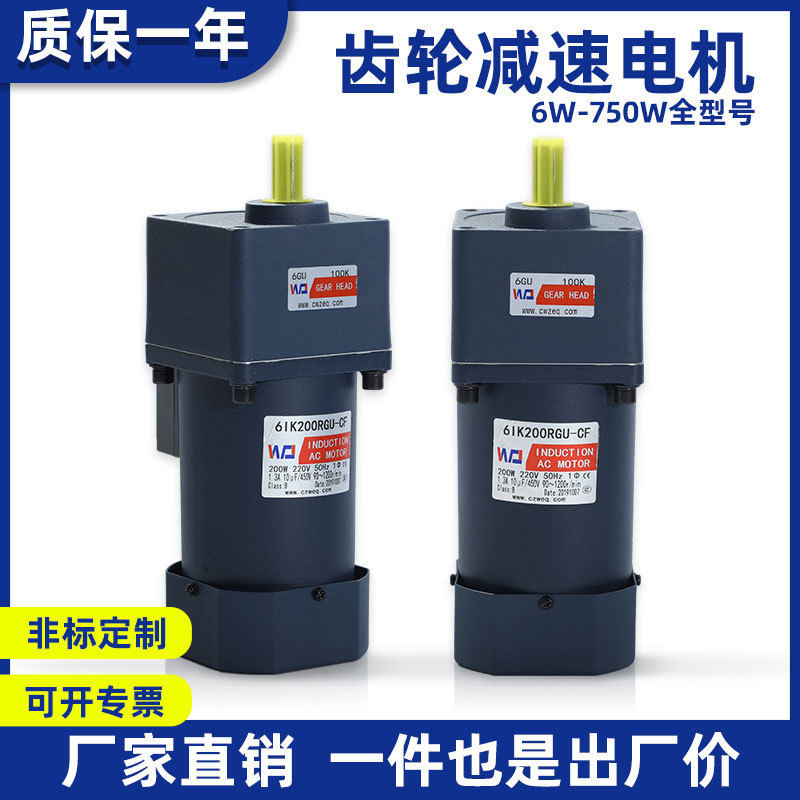 威尔强定速电机220v齿轮定速马达6-300W厂家销售微型交流齿轮电机