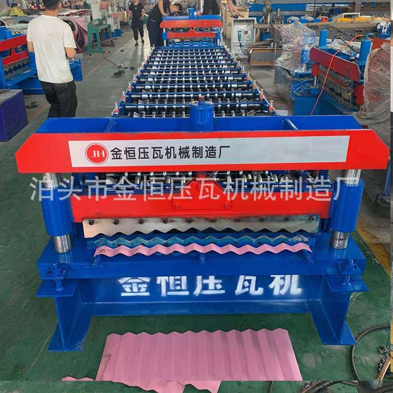 波纹板压瓦机圆弧彩钢瓦机小波浪板铁皮瓦设备850型压瓦机