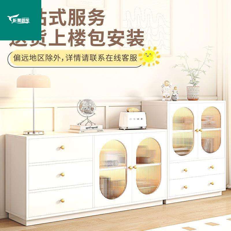 现代简约家用客厅餐边柜靠墙高款橱柜茶水柜多功能柜子落地置物柜