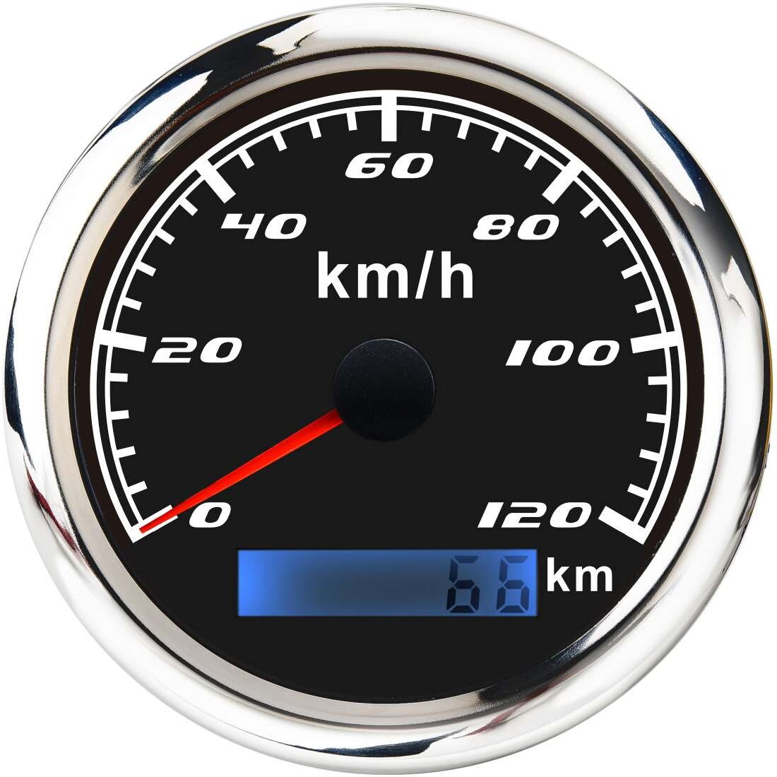 SPR斯璞瑞85mm车船改装速度表里程表公里可调120km/h迈速表码表
