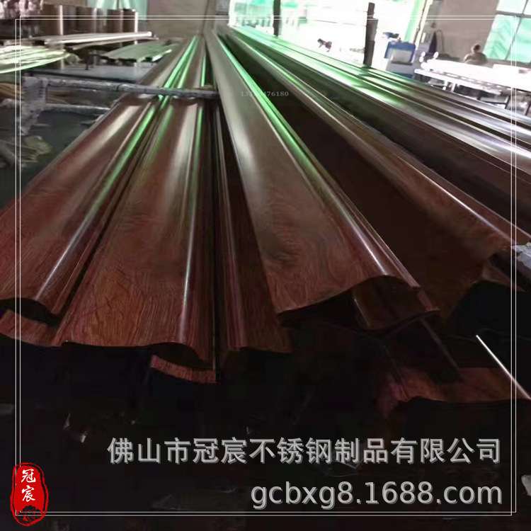 不锈钢木纹板 木饰面覆膜热转印仿木纹金属装饰板防火板厂家