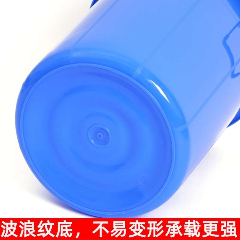 欧维加厚塑料水桶 家用储水储物收纳塑胶水桶 圆形带盖铁柄塑料桶