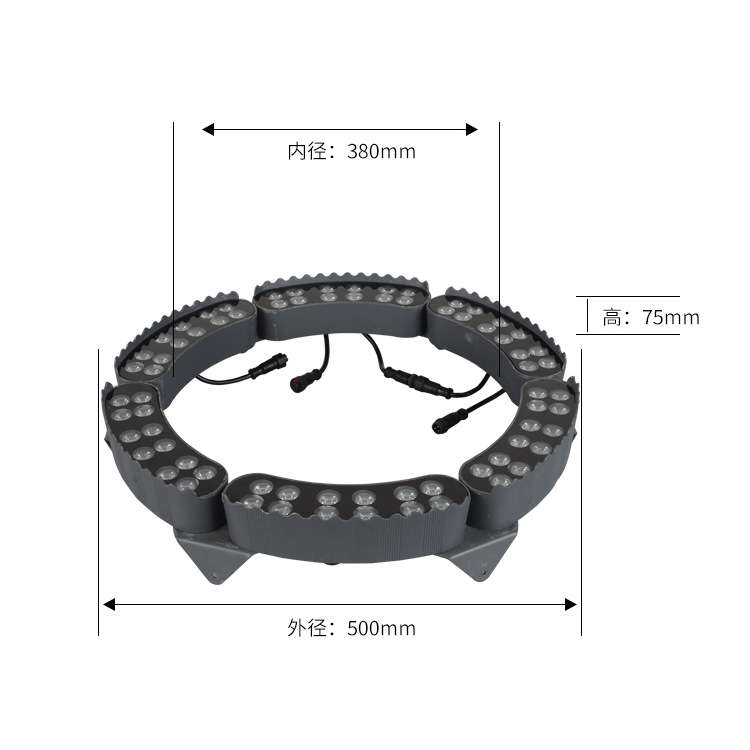 LED抱树灯外壳led抱箍灯外壳照树灯罗马柱灯48W60W72W84W户外灯具