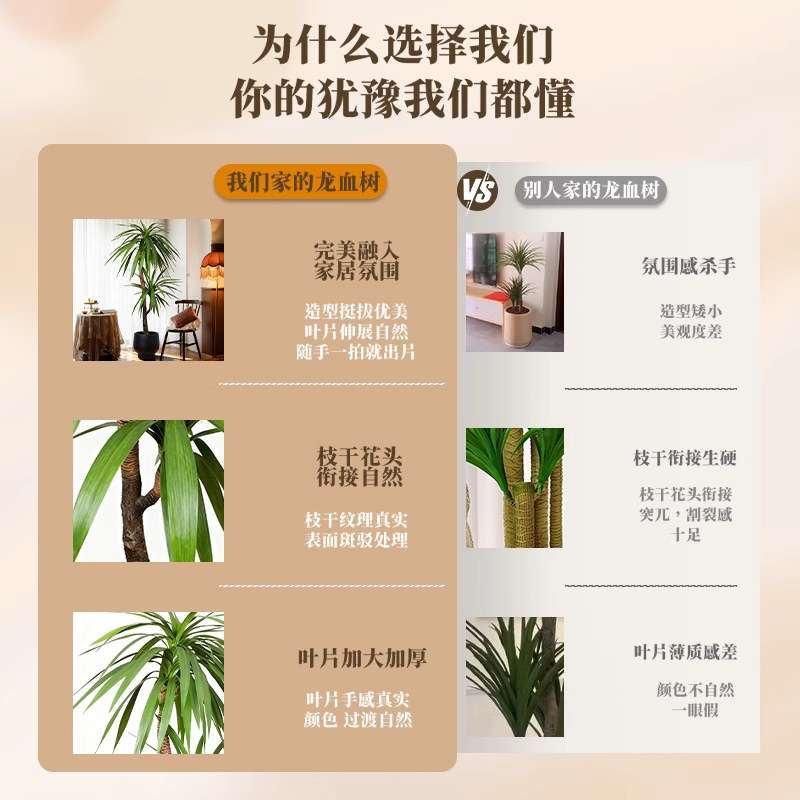 龙须树仿真绿植高端轻奢客厅落地大型室内外高品质摆件假树龙血树
