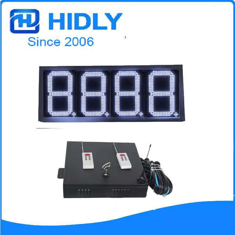 led户外显示屏10寸油价牌高亮手机APP控制可移动加油站价格显示牌