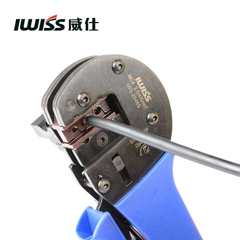 QC4插头压线钳IWS2546S  H4光伏连接器压接钳 MC4端子U型开口圆O