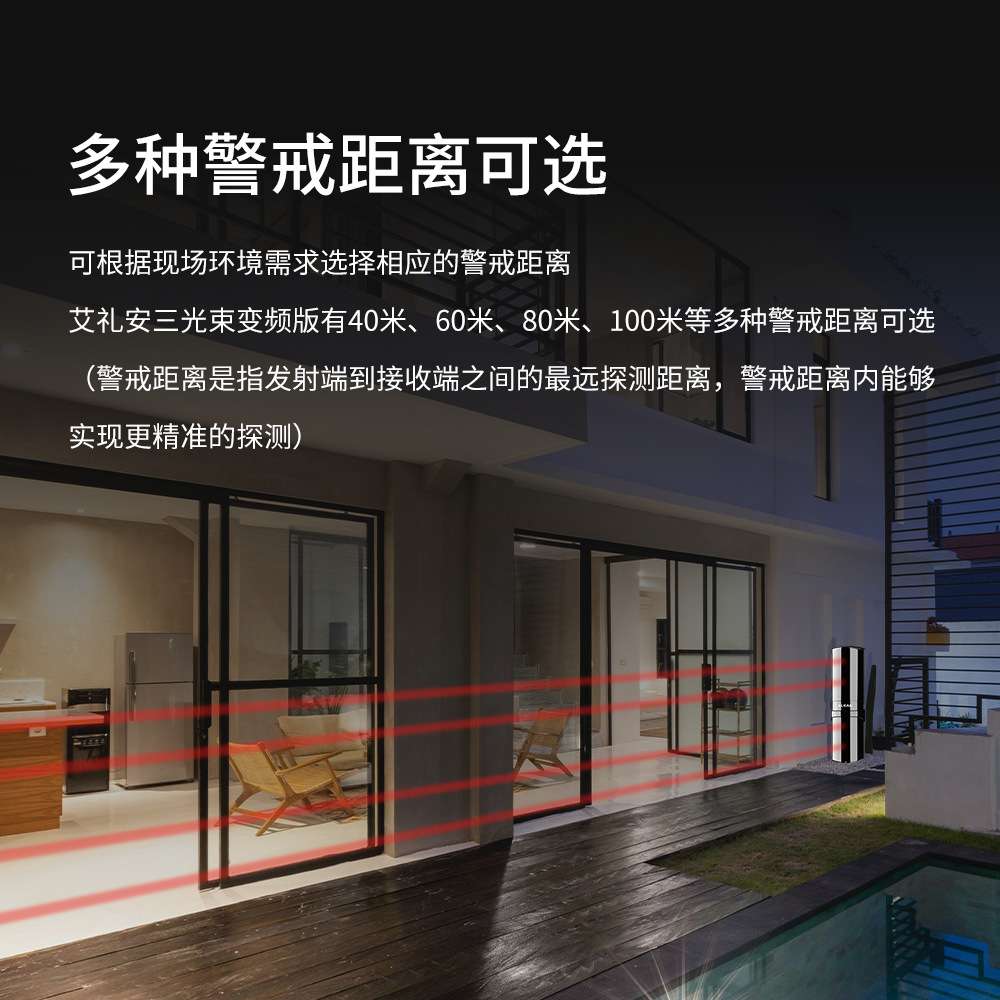 防水红外对射 艾礼安周界红外线对射报警器 围墙主动红外报警器