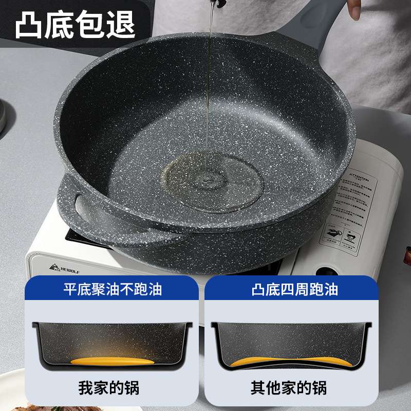 多功能汤锅家用炒菜锅电磁炉通用  德国微压炒锅麦饭石不粘锅