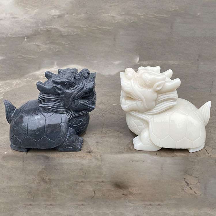 厂家现货石雕青石龙龟一对 龙家居茶龟乌龟龙送礼摆件