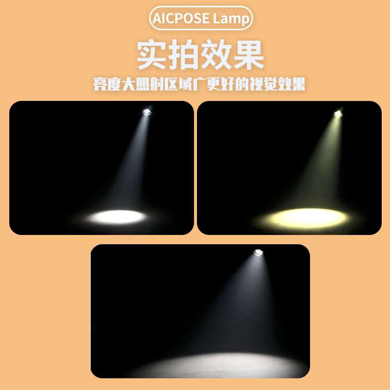 200W长筒调焦COB面光灯舞台灯光频闪派对演唱会酒吧 DJ电音车展灯