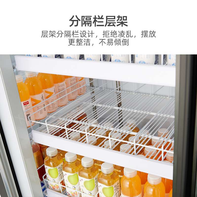 冰力鲜冷柜厂家直销促销款两门饮料展示柜商场小卖部士多饮料冰箱