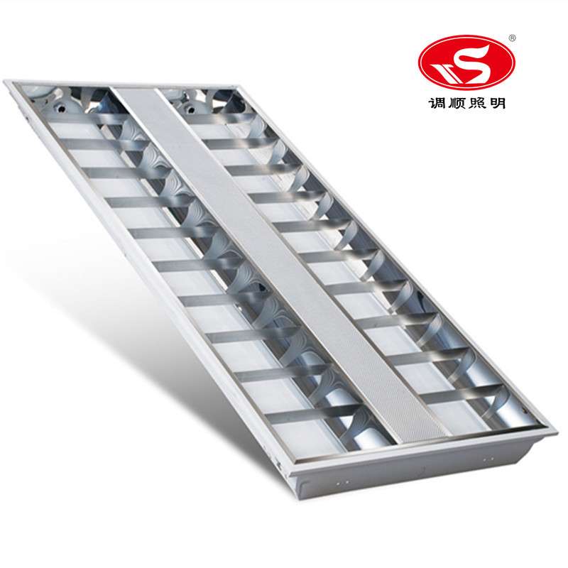 供应T8格栅灯盘 3*40W T8 LED格栅灯盘 LED双管日光灯镜面格栅灯