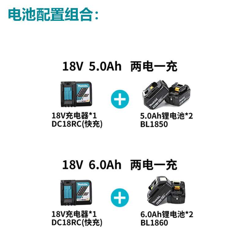 （MAKITA）DUC407电链锯家用伐木锯充电便携式手持木工锯两电
