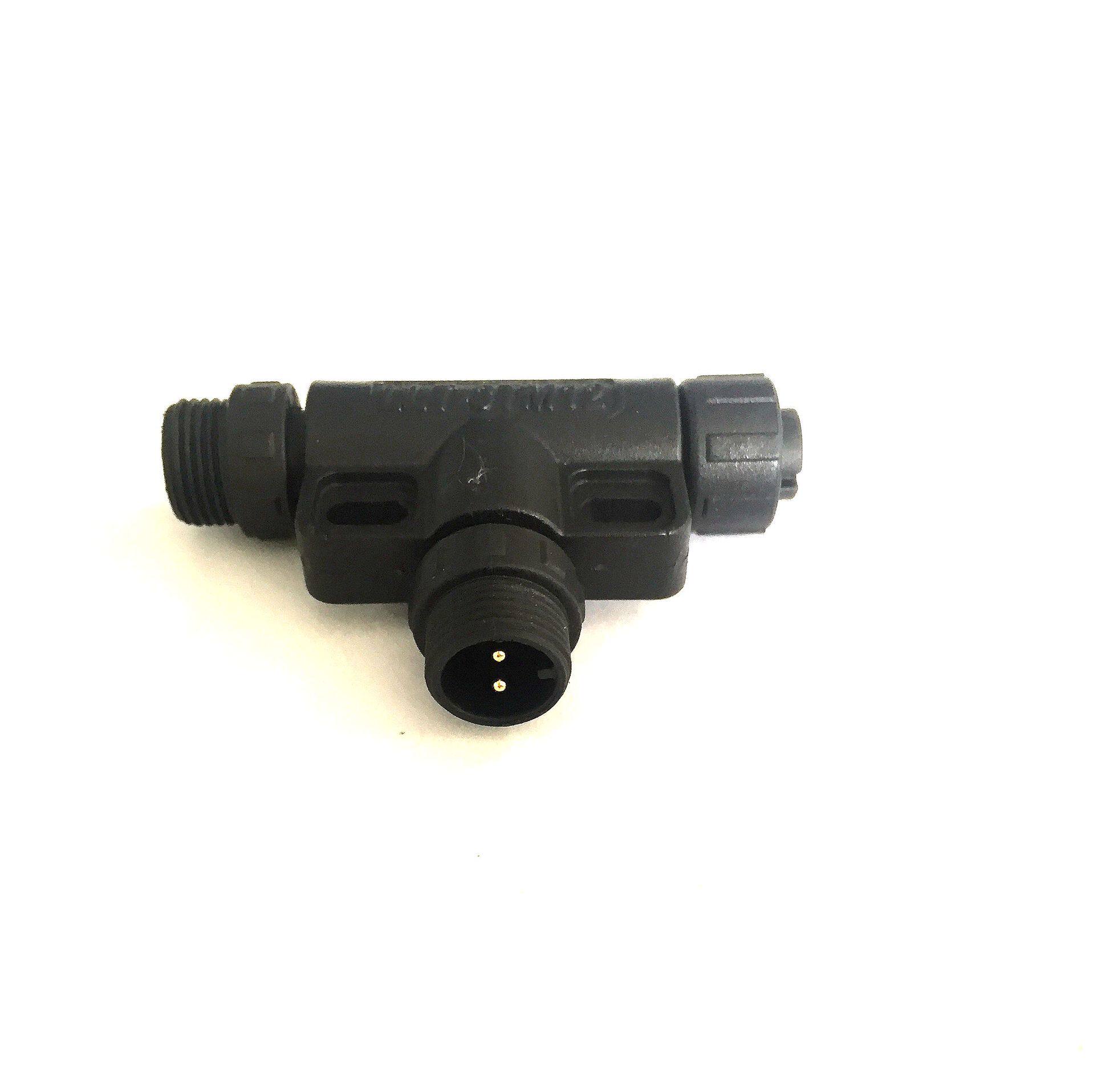 LLT-利路通M12-3芯T型防水接头led公母对接防水连接器IP68等级