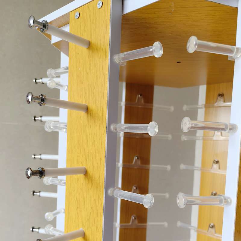 新款木质落地太阳旋转眼镜展示架六面眼镜货架eyewear display