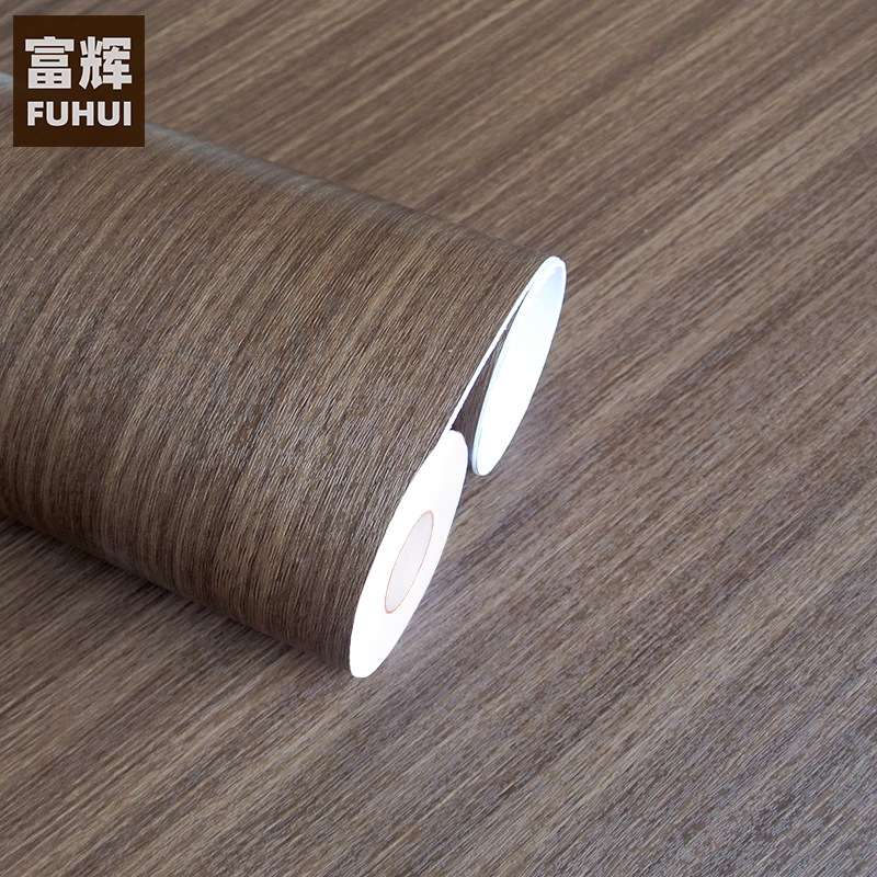 加厚木纹家具翻新贴纸酒店工程墙纸特厚韩版导气槽底纸自粘木纹纸