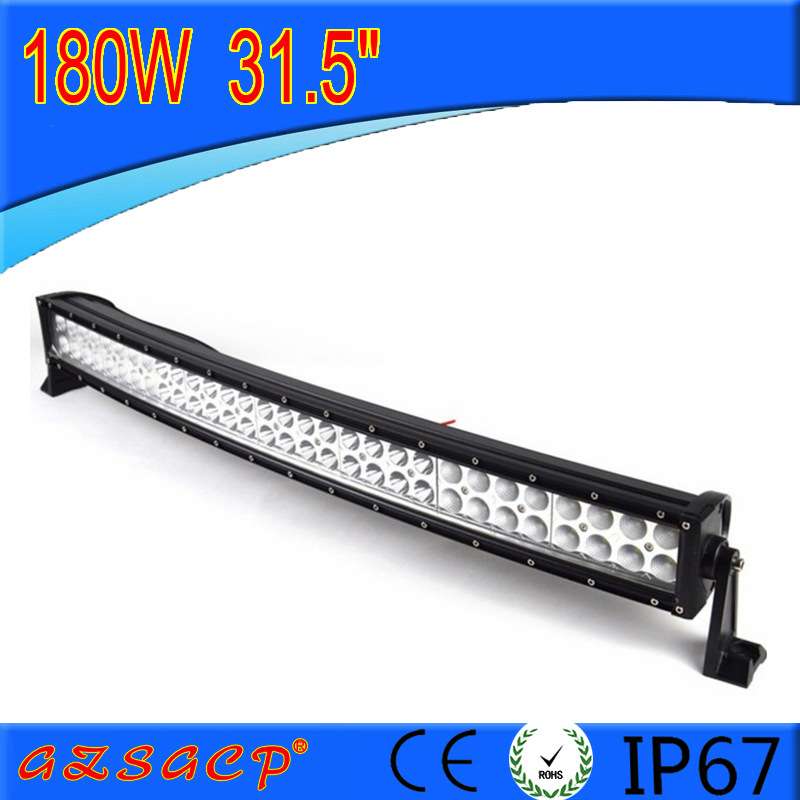 新款弧形弯曲条灯 汽车LED长条灯前杠射灯 越野车加装顶灯180W