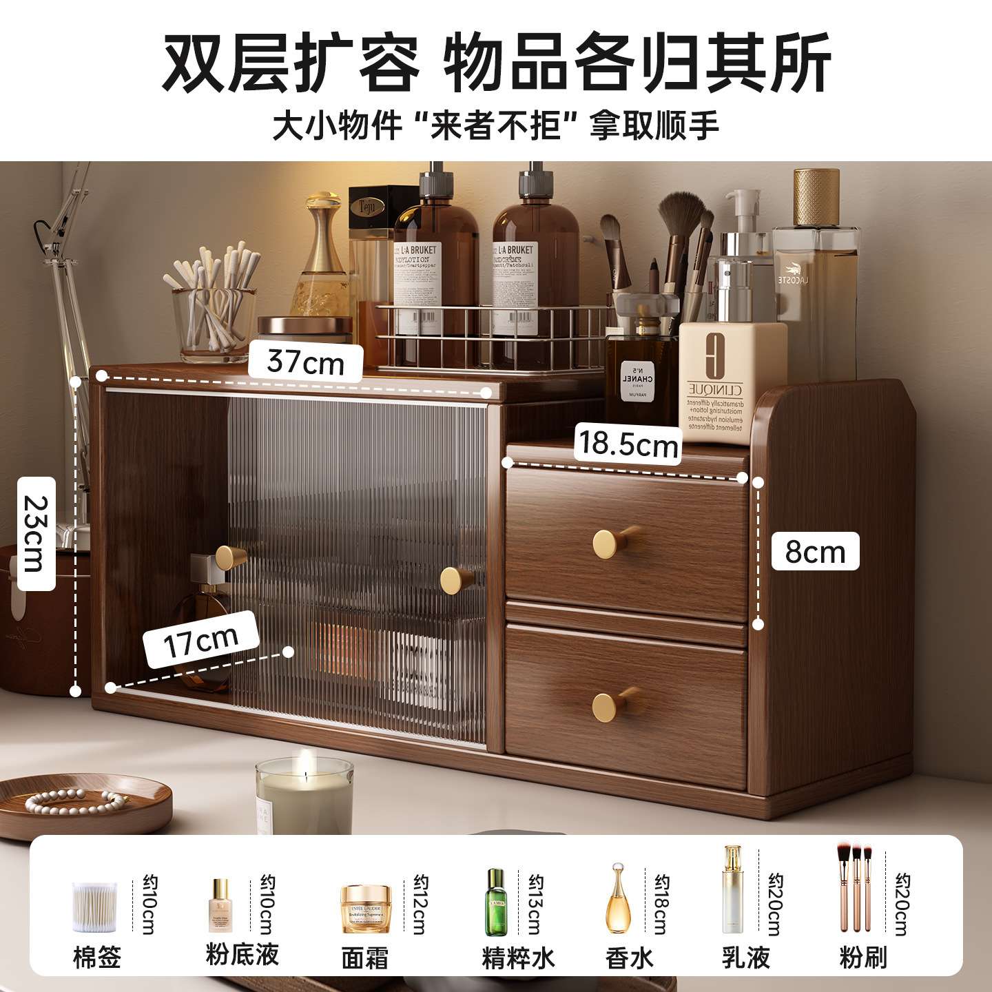 简易书架梳妆台桌上置物架卧室桌面化妆储物柜多功能家用收纳架子