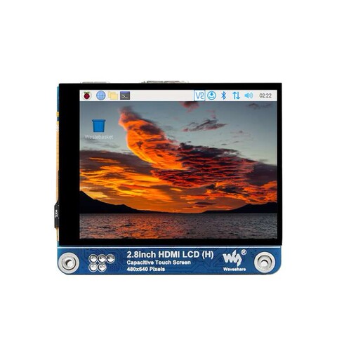 微雪 2.8寸树莓派显示器IPS全贴合 触控屏 480×640 亮度可调节