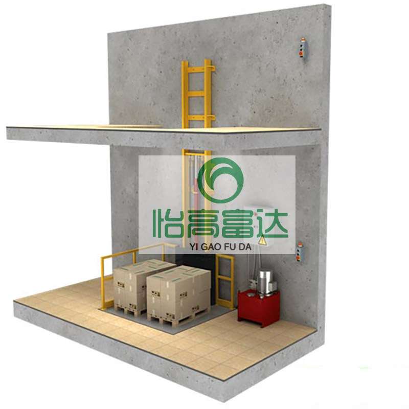 二三层简易单轨货梯厂家直销厂房小型单体电动液压导轨传菜机货梯